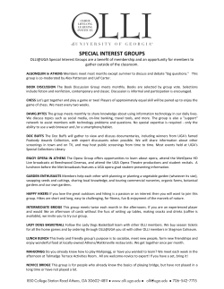 SPECIAL INTEREST GROUPS