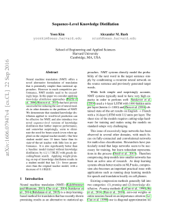 Sequence-Level Knowledge Distillation
