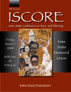 ISCORE 2008 Program - Iowa State University