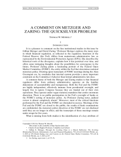 A Comment on Metzger and Zaring: The Quicksilver Problem