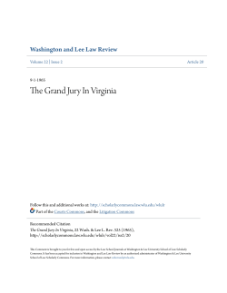 The Grand Jury In Virginia