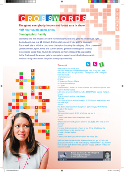 Crosswords - vpr media