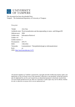 The Institutional Repository of University of Tampere Post