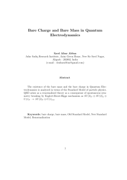 Bare Charge and Bare Mass in Quantum Electrodynamics