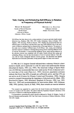 Task, Coping, and Scheduling Self-Efficacy in Relation to Frequency