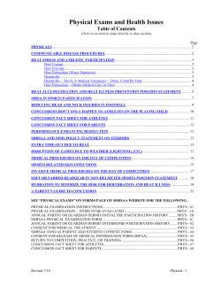 Physical Exams and Health Issues