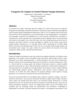 Cryogenic CO2 Capture to Control Climate Change Emissions