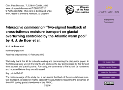 Interactive comment on &ldquo;Two-signed feedback of cross