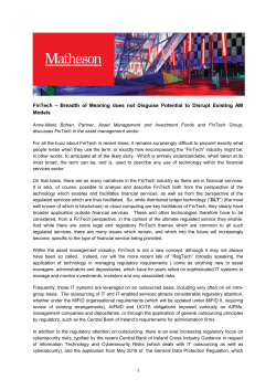 FinTech | Breadth of Meaning does not Disguise