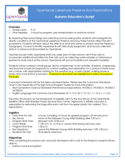 Openlands Lakeshore Preserve Eco-Explorations