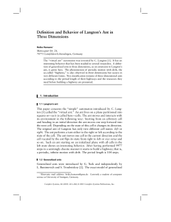 Definition and Behavior of Langton`s Ant in