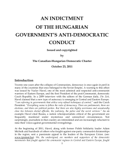 an indictment of the hungarian government`s anti
