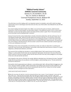 Biblical Family Values - Covenant Presbyterian Church