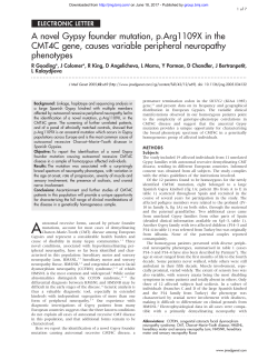 A novel Gypsy founder mutation, p.Arg1109X in the CMT4C gene
