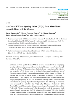 An Overall Water Quality Index (WQI) for a Man