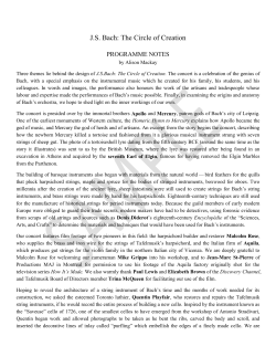 JS Bach: The Circle of Creation