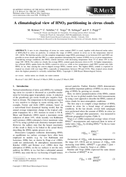 A climatological view of HNO3 partitioning in cirrus clouds