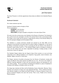 Job Description - Southwark Cathedral