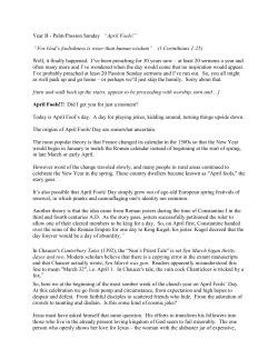 April Fools! - The Parish of Saint Mary and Saint Jude