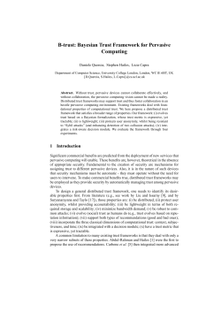B-trust: Bayesian Trust Framework for Pervasive Computing