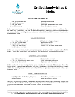 Grilled Sandwiches and Melts