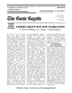 March 2001 - Genealogical Society of Ireland