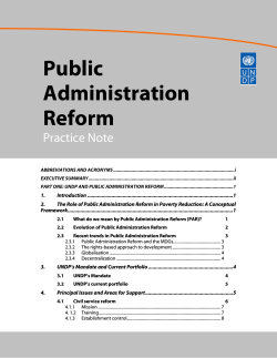 Public Administration Reform