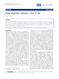 Early evolution without a tree of life