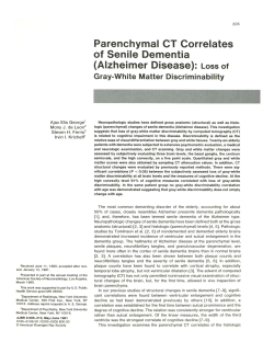 Parenchymal CT Correlates of Senile Dementia