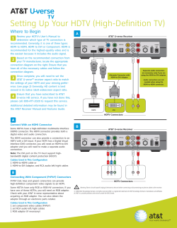 Setting Up Your HDTV (High-Definition TV)