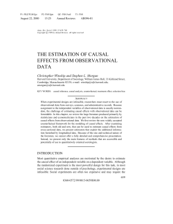 the estimation of causal effects from observational data