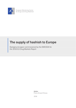 The supply of hashish to Europe - Emcdda