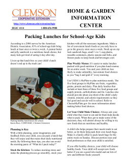 Packing Lunches for School-Age Kids
