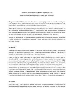 St Vincent Applauded for its Efforts in Child Health Care The Early