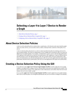 Selecting a Layer 4 to Layer 7 Device to Render a Graph