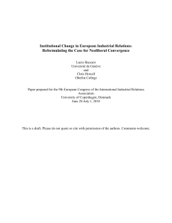 Institutional Change in European Industrial Relations