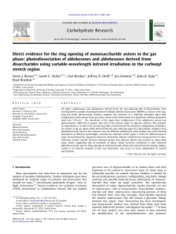 Direct evidence for the ring opening of monosaccharide anions in