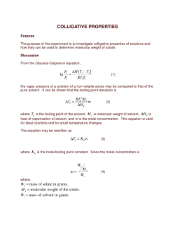 COLLIGATIVE PROPERTIES