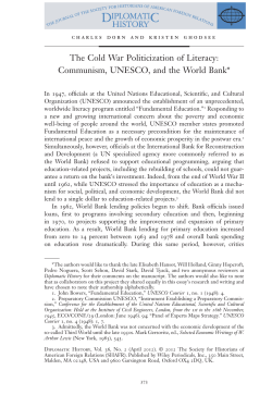 The Cold War Politicization of Literacy