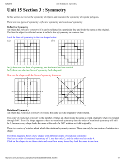 Unit 15 Section 3 : Symmetry