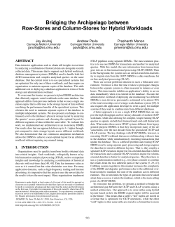 Bridging the Archipelago between Row-Stores and Column