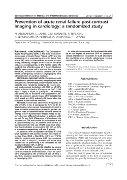 Prevention of acute renal failure post