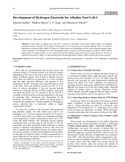 Development of Hydrogen Electrode for Alkaline Fuel Cell-1