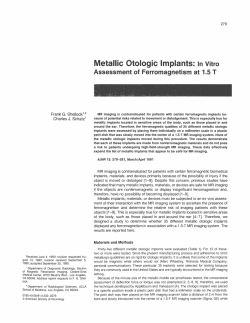 Metallic Otologic Implants: In Vitro
