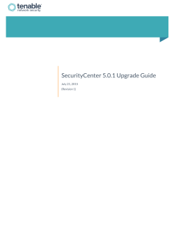 SecurityCenter 5.0 Upgrade Guide