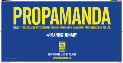 NOUN. / THE CATALOGUE OF STEREOTYPES AIMED AT MAKING