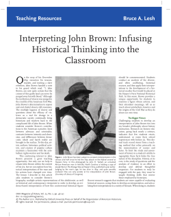 Interpreting John Brown: Infusing Historical