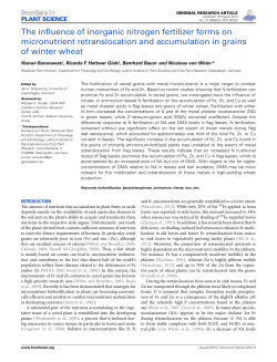 The influence of inorganic nitrogen fertilizer forms on micronutrient