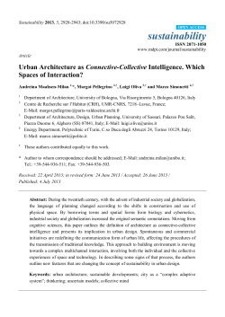 Urban Architecture as Connective-Collective Intelligence. Which