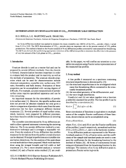 DETERMINATION OF CRYSTALLITE SIZE IN UOt+